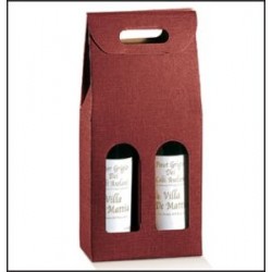 Scatola in Cartone per due bottiglie Porta Bottiglie con maniglia Confezione Regalo
