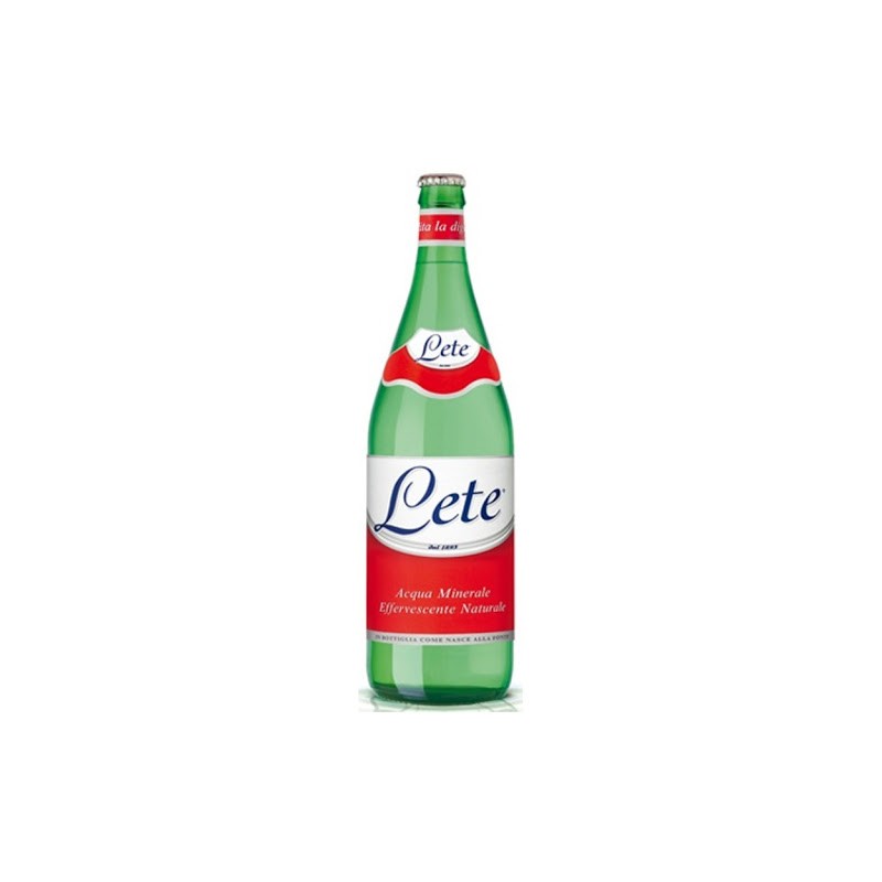 Acqua Lete Effervescente Naturale da 1 L - 12 Bottiglie in Vetro a Rendere