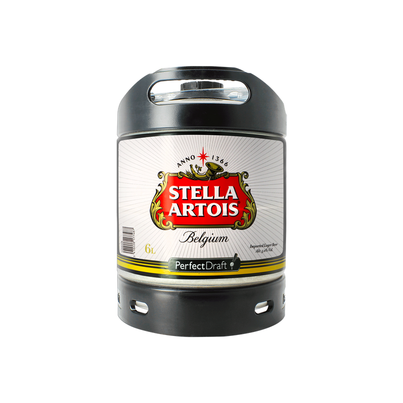 Fustino Birra Bionda Belga Stella Artois da 6 litri Vuoto a Rendere